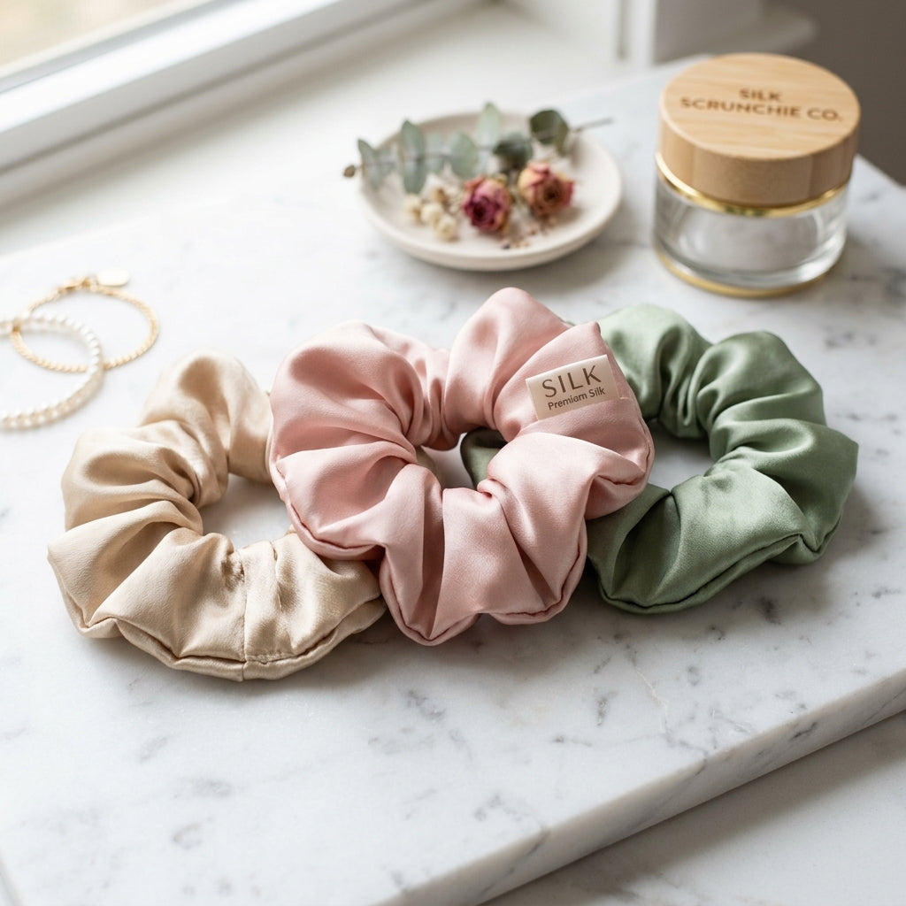 Silk Scrunchies Set (3-Pack)